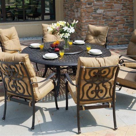This alshain 9 piece dining set is the perfect match for every patio and will give your backyard the class and elegance for outdoor dining. Darlee Santa Anita 8-person Cast Aluminum Patio Dining Set ...