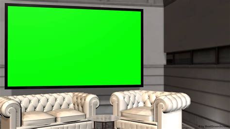 Virtual Studio Background With Green Screen Wall Free Use Youtube