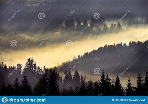 Incredibly Beautiful Sunrise In The Mountains Stock Image Image Of