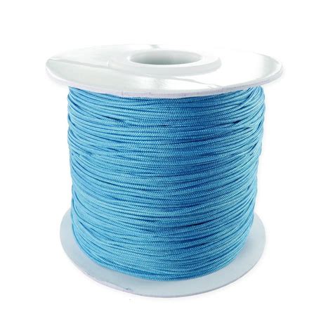 Braided nylon thread 0.8mm Medium Blue x50m - Perles & Co