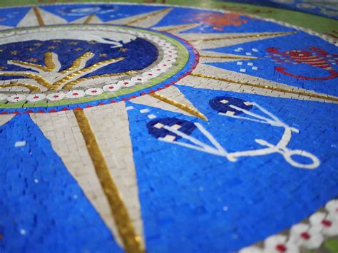 Mosaic Art The Horoscope Compass Compass Mozaico