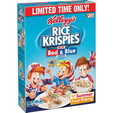 Rice Krispies Cereal Kellogg S Breakfast Cereal Original With Red And Blue Krispies Cereal