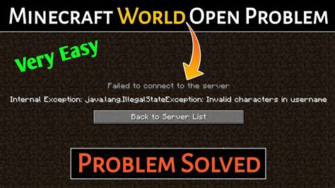 Fix Minecraft Failed To Connect To The Server Internal Exception Java