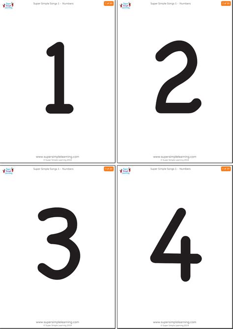 Simple Numbers Flashcards Super Simple Best Printable Number Sexiezpicz Web Porn