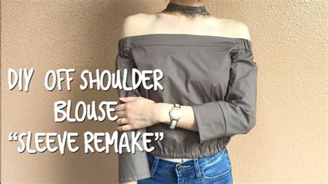 Diy Off Shoulder Blouse “sleeve Remake” Vol005 Youtube