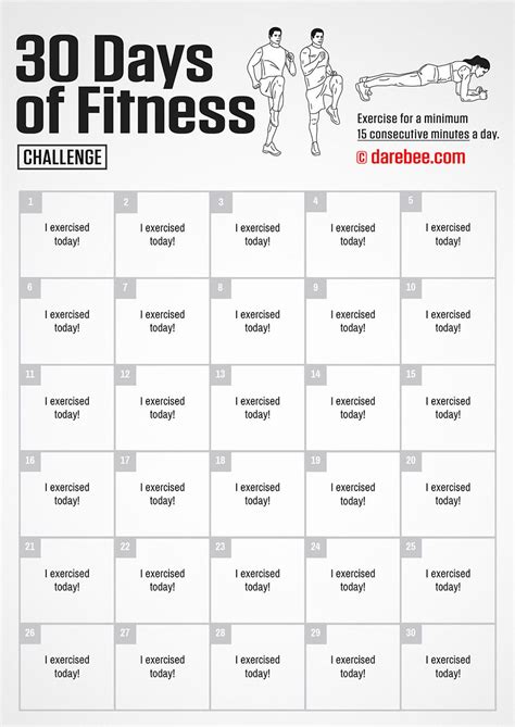 30 Day Of Fitness Challenge By Darebee Workout Challenge Darebee