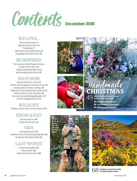 Bbc Gardeners World Magazine December 2018 Back Issue
