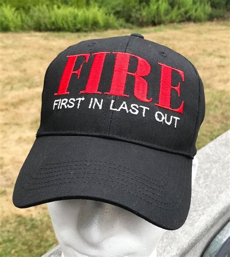 Firefighter Baseball Cap Fire First In Last Out Firefighter