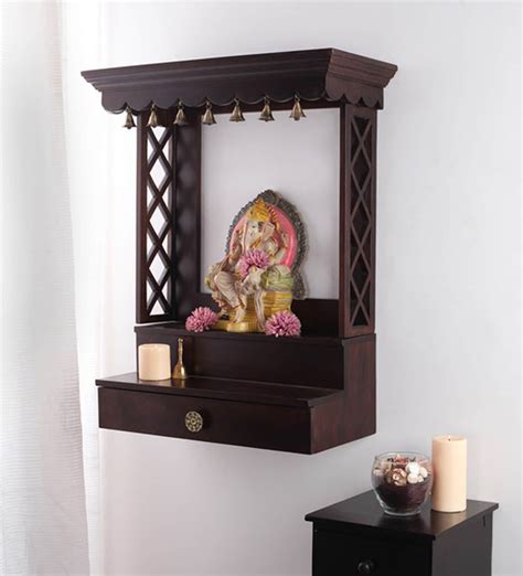 Solid Wood Handcrafted Wall Mounted Pooja Mandir With Antique Etsy India