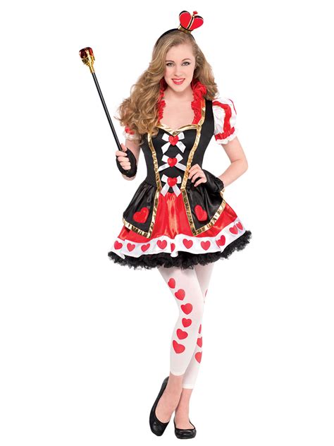 Girls Alice Mad Hatter Queen Of Hearts Costume Teen Book Week Day Fancy