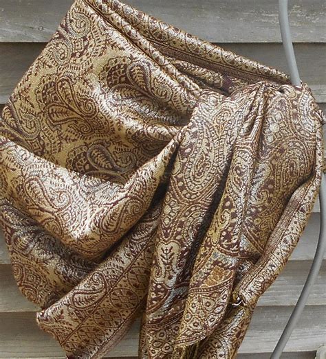 Festival Pashminacashmere Shawlbrown And Silver Pashminabest Friend