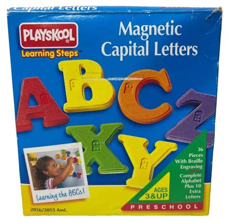 Playskool Magnetic Capital Letters 36 Pcs Letter W Engraved Braille