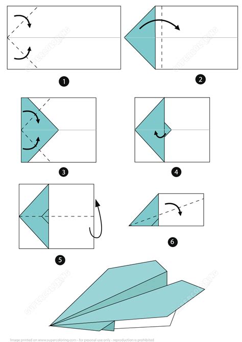 Origami Airplane Instructions Free Printable Papercraft Templates