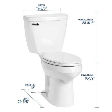 Summit® Lined Elongated Ada Chair Height 128gpf Watersense Complete