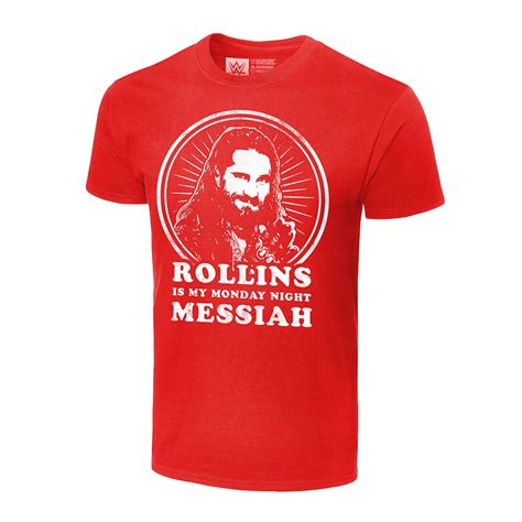 Official Wwe Authentic Seth Rollins Is My Monday Night Messiah T
