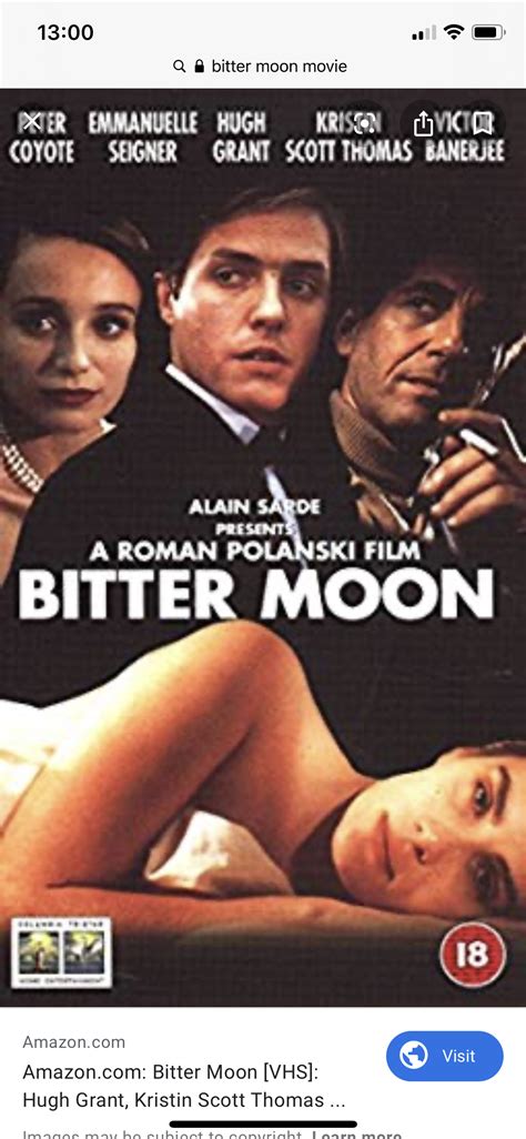 Bitter Moon Movie Seigner Kristin Scott Thomas Hugh Grant Film Movies Movie Posters Movie