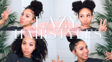 Lazy Hairstyles For Curly Hair Quick Easy On The Go