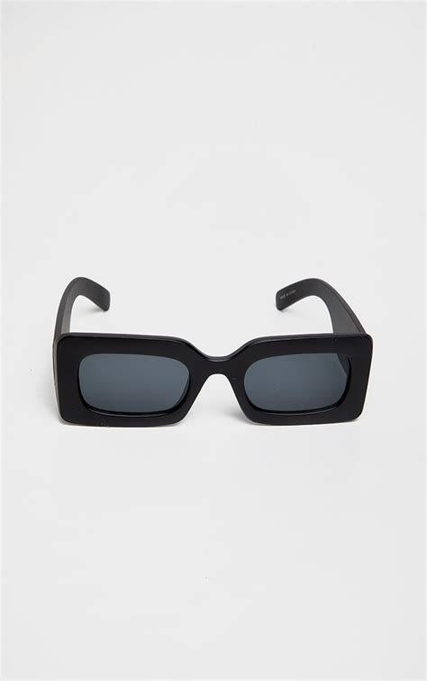 black oversized square frame sunglasses prettylittlething usa
