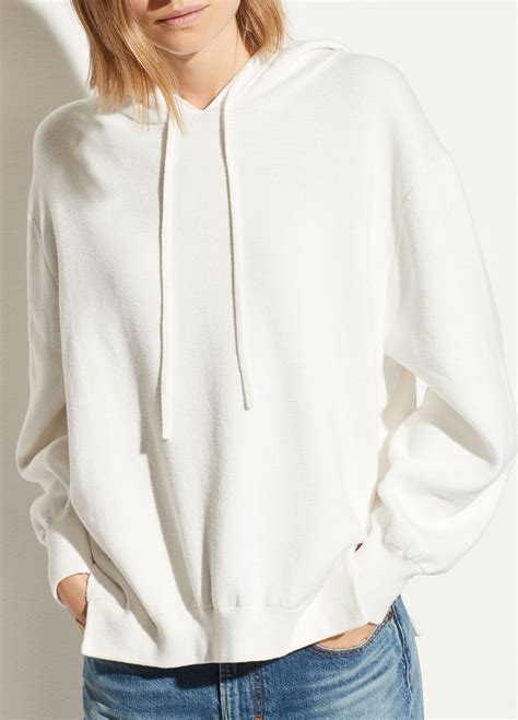 Vince Oversized Cotton Hoodie In White Lyst
