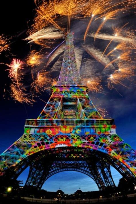 Colorful Eiffel Paris Tour Eiffel Eiffel Tower Paris