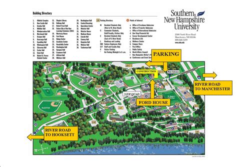 Southern New Hampshire University Campus Map Us States Map