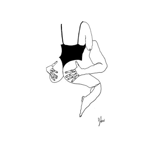 Artist Uses Simple Line Drawings To Capture A Couples Intimate Moments From The Female