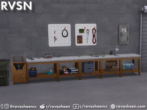 Ravasheens Tool Time Garage Set Sims 4 Sims 4 Cc Furniture Sims