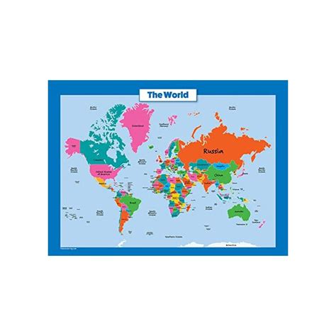World Map For Kids Laminated Wall Chart Map Of The Images