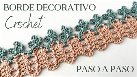 C Mo Tejer Puntilla O Borde Decorativo A Crochet F Cil Youtube