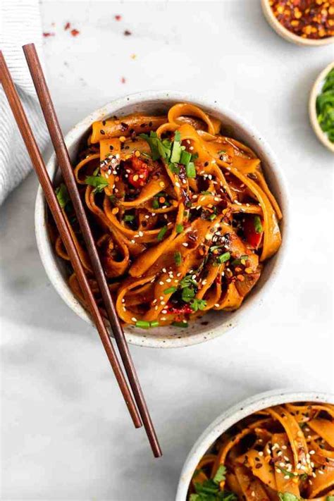 Spicy Chili Garlic Noodles 15 Minute Recipe Eat With Clarity