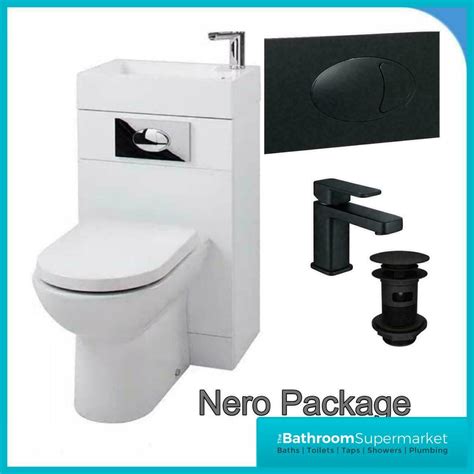 All In One Space Saving Toilet Sink Basin Combination Unit Cloakroom