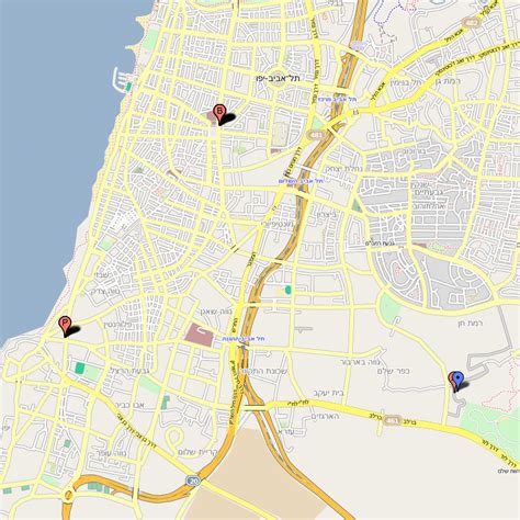 Vladimir schreiber institute of mathematics. Map of Tel Aviv, Israel