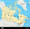 Mapa político de Canadá Imagen Vector de stock - Alamy