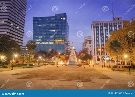 Panorama Of Columbia South Carolina Stock Photo Image Of City Dusk