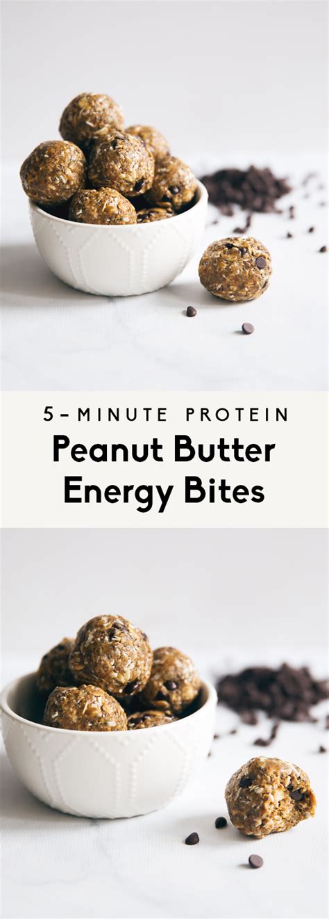 5 Minute Protein Peanut Butter Energy Bites Ambitious Kitchen Protein