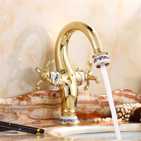 Kingston brass kohler miseno moen newport brass peerless. Cross Handle Bathroom Faucet Centerset Polished Brass ...