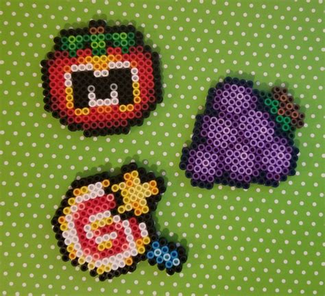 Kirby Super Star Perler Bead Magnets Set Of 3 Food Items Etsy