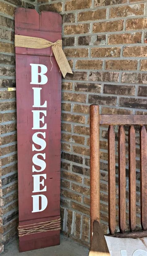 Large Vertical Outdoor Blessed Sign For Front Door Front Etsy In 2021