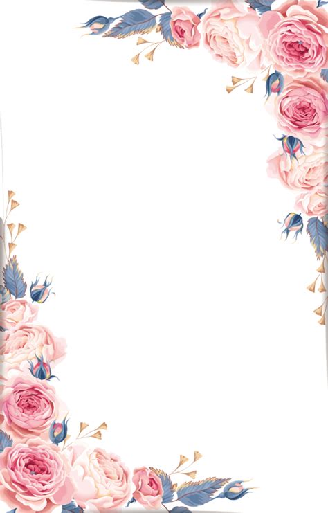 Floral Frame Png Transparent Image Download Size 655x1024px