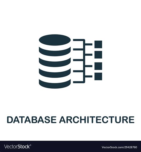 Database Architecture Icon Simple Element From Vector Image