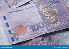 Close Up of Ringgit Malaysia 100, Malaysian Currency Stock Image ...