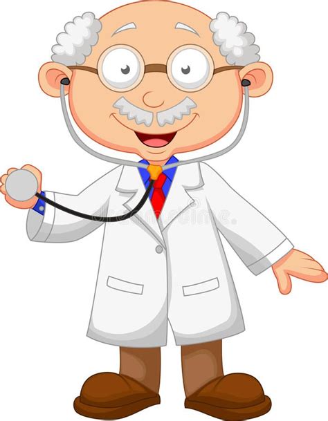 Friendly Doctor Cartoon With Stethoscope