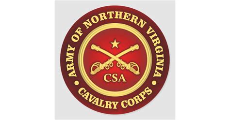 Csc Army Of Northern Virginia Cavalry Corps Classic Round Sticker