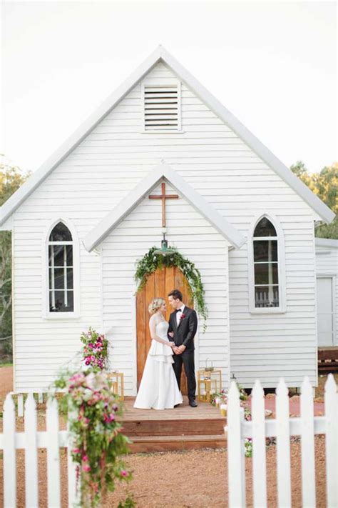 Australian Country Church Wedding Inspiration Polka Dot Wedding