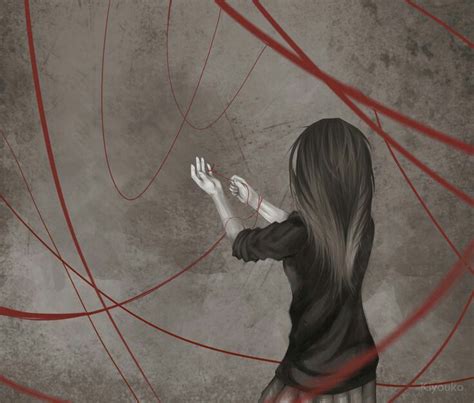 Anyone Know The Story Of The Red Thread Dark Art Illustrations Illustration Art Photography
