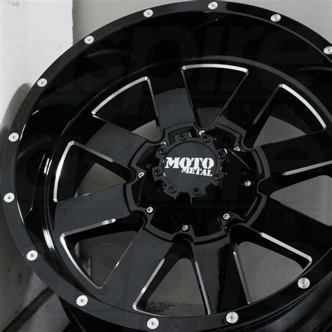 4 New 24 Moto Metal Mo962 Wheels 24x14 8x170 76 Black Milled Rims Ebay