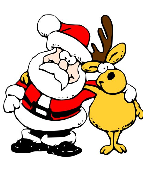 Onlinelabels Clip Art Santa And Reindeer