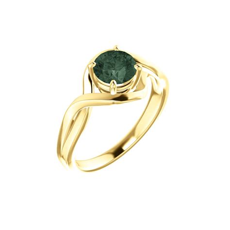 Diamond2deal 14k Yellow Gold Lab Grown Alexandrite Engagement Ring Size