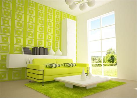 contoh desain ruang tamu minimalis warna hijau terbaru desain