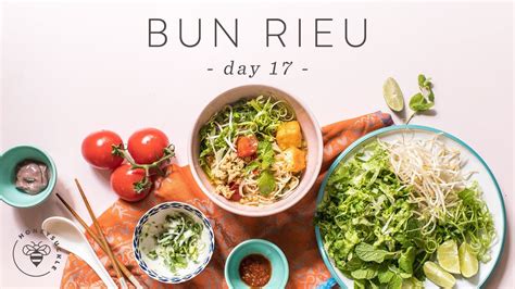 Easy And Healthy Bun Rieu Vietnamese Crab Noodle Soup 🐝 Day 17